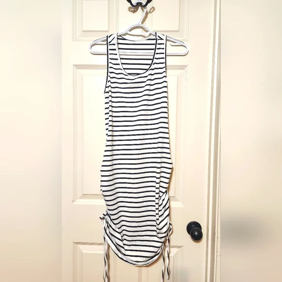 SHEIN | Dresses | Shien Womans Black And White Stripped Fitted Tank Dress  Sz S | Poshmark